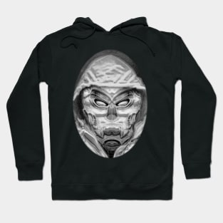 DA-Aldebaran Alien Portraid IAII MonochromaticGP. Hoodie